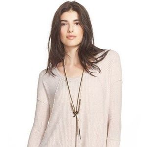 Free People Ventura High Low Thermal Sweater